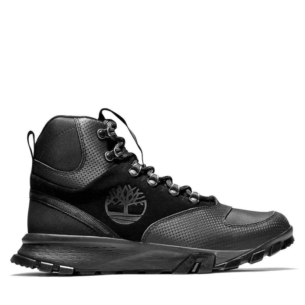 Timberland Mens Hiking Boots Garrison Trail Waterproof High - Black - India QI4815732